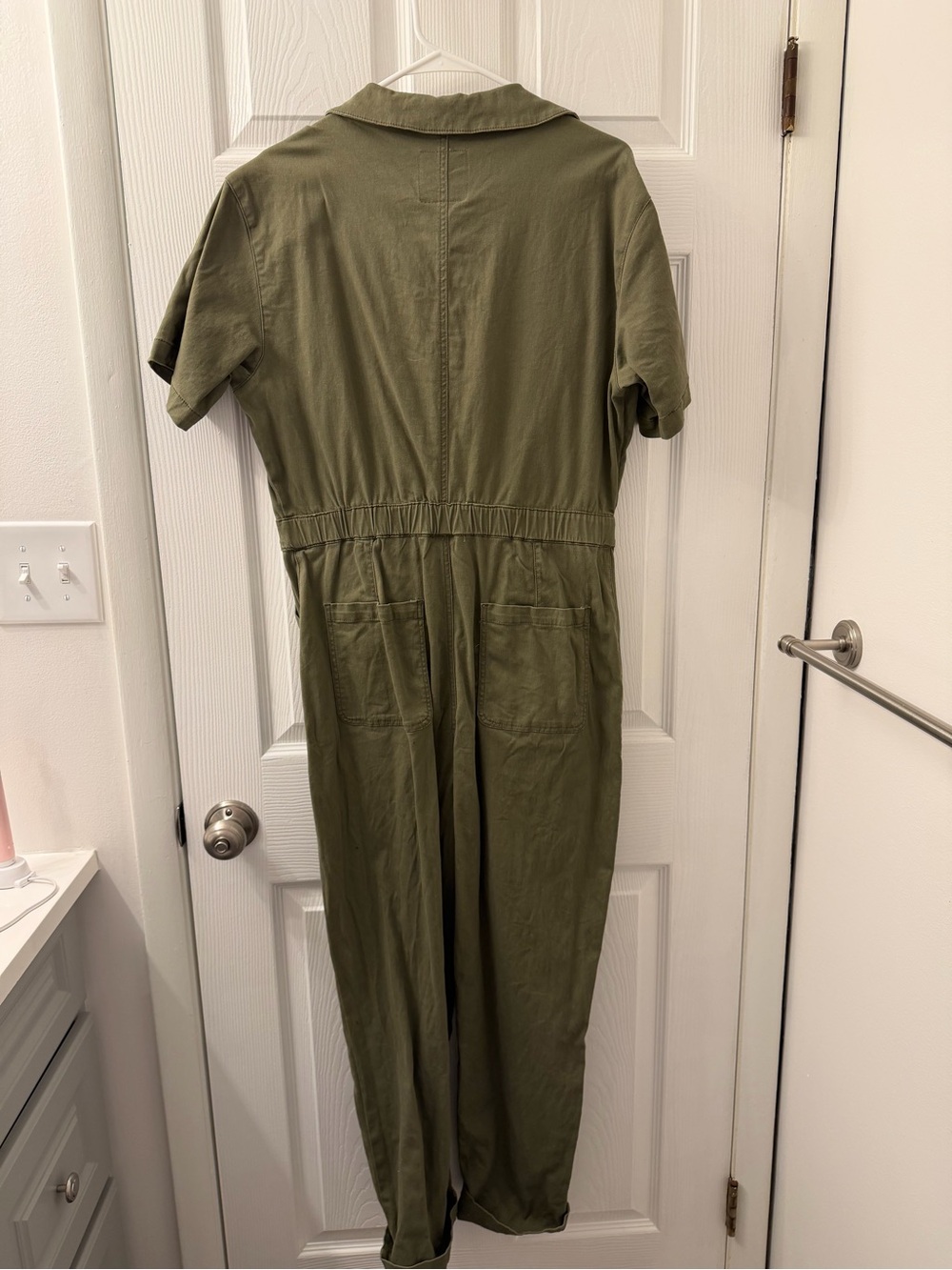Altar'd State Olive Green Short-Sleeve Utility Jumpsuit - Picture 5 of 7